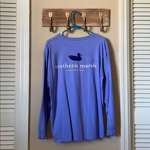 SOUTHERN MARSH Long Sleeve Tee – Purple – Unisex L